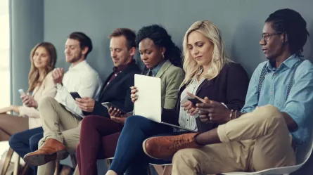 group of diverse job candidates