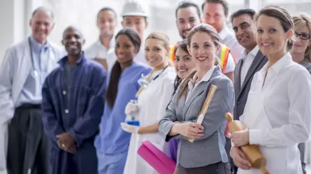 diverse group of workers