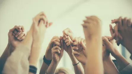 hands up reaching, celebrating success