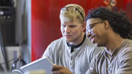 person with disability in career training class