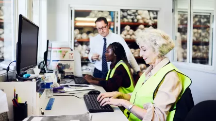 manager and employees