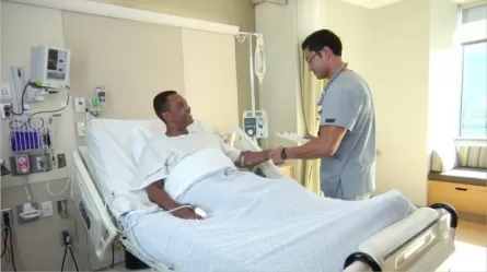male nurse and patient