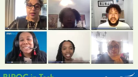 images of participants in BIPOC in tech discussion on 4-21-21