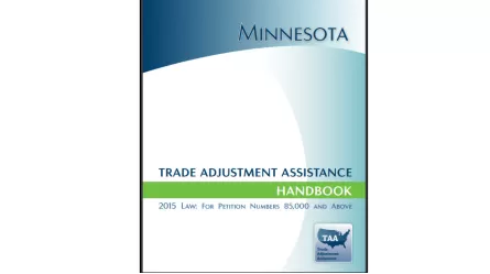 Image of the Minnesota Trade Adjustment Assistance Handbook cover page