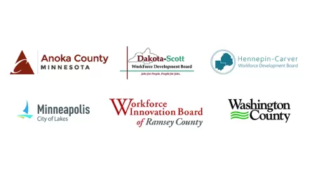 logos of metro region workforce development partners
