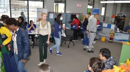 crowd of people at Immigrant and Refugee Job and Resource Fair 11-4-22