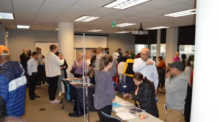 crowd of people at Immigrant and Refugee Job and Resource Fair 11-4-22