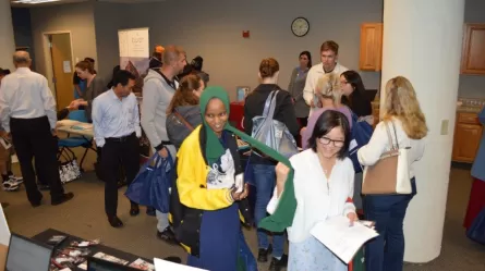 crowd of people at Immigrant and Refugee Job and Resource Fair 11-4-22