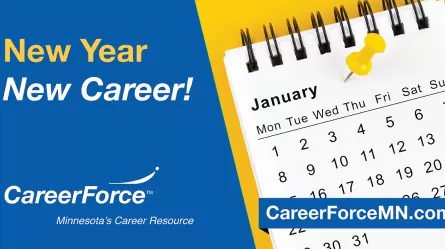 January calendar page with no year and CareerForce branding