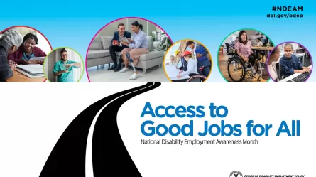 Roadway symbol with Access to Good Jobs for All