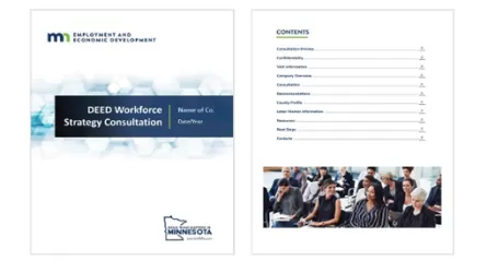 Workforce Strategy Consultation Guide cover and table of contents image