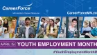 April is Youth Employment Month and CareerForce logo