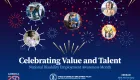 Image of stars and photos of people in circle graphic with the words 'Celebrating Value and Talent National Disability Employment Awareness Month'