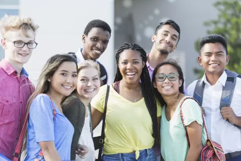 Group of young friends