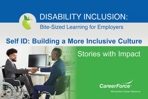 image that says Disability Inclusion and Self ID: Building a More Inclusive Culture Stories with Impact