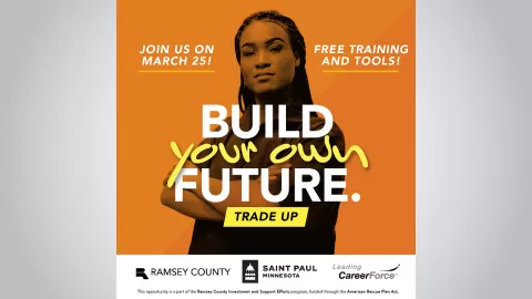Woman and the words Build Your Own Future