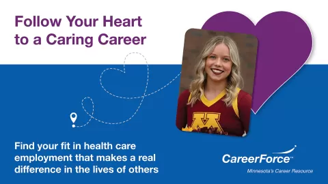 Photo of Aubrey who works as PCA with Follow Your Heart to a Caring Career, CareerForce branded graphic look