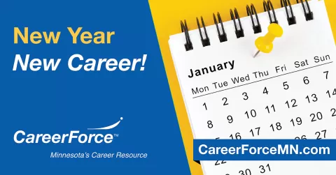 January calendar page with no year and CareerForce branding