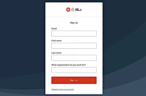 Screenshot of the Sign Up screen to access the Post-a-Job platform.