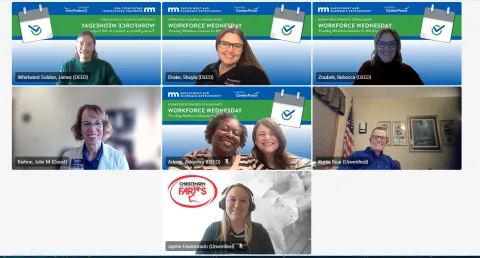 screenshot of panelists on the January Workforce Wednesday session on Teams