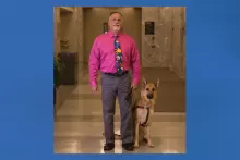 Ken Rodgers with guide dog